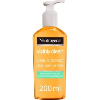 نيوتروجينا، غسول للوجه، فيزيبلي كلير، نقاء وحماية، مرطب خال من الزيوت، 200 مل